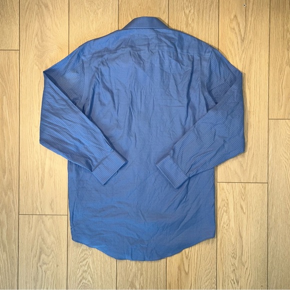 Kirkland Signature Long Sleeve Dress Shirt Blue Size Large - Picture 2 of 2